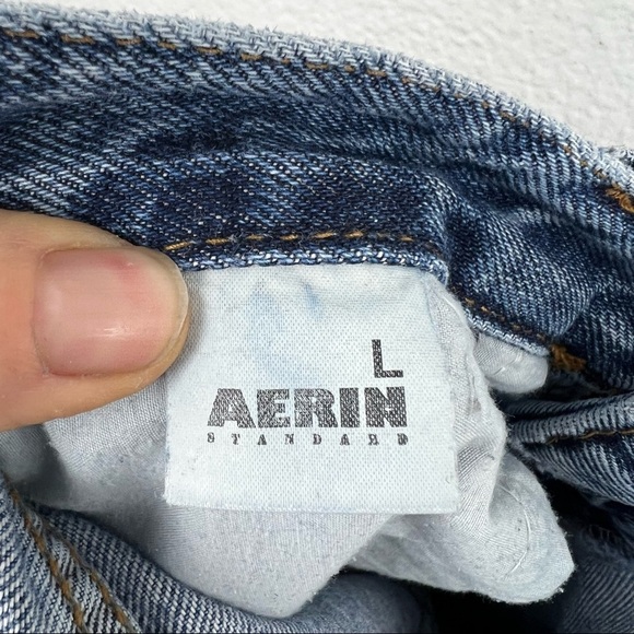 AERIN High Rise Straight Leg Jeans, Medium Wash, Size Large - Picture 5 of 5